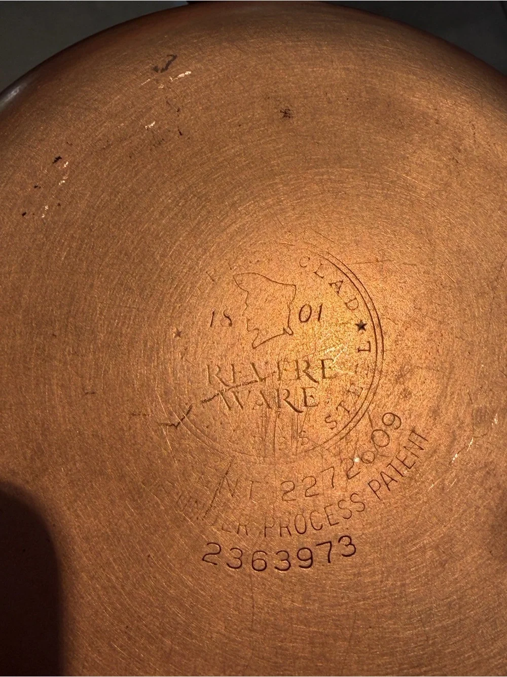 Vintage Revere Ware 1801 Copper Bottom 1.5 Qt Saucepan With Lid